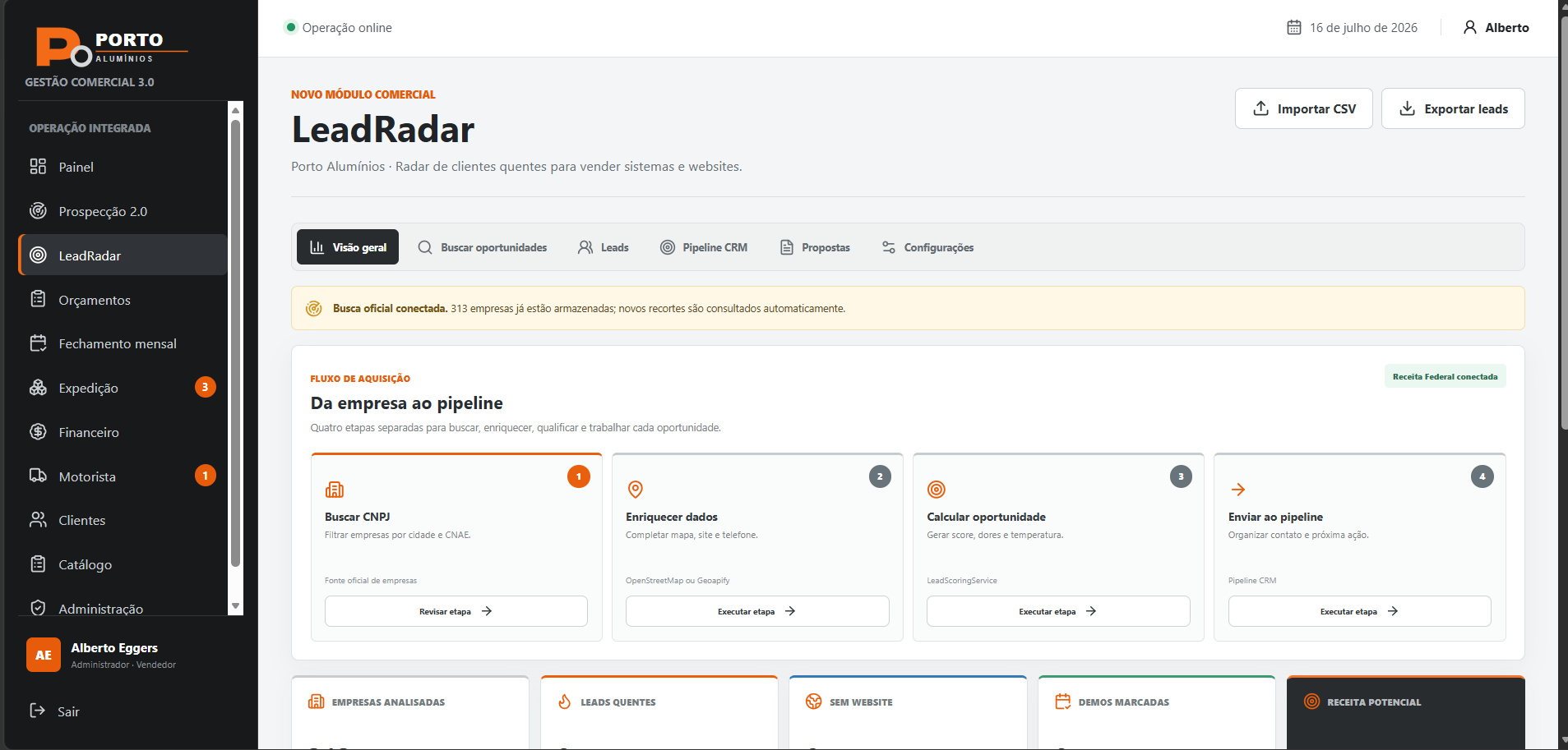 LeadRadar para encontrar oportunidades